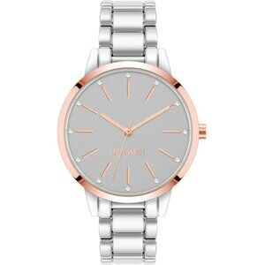 ✨ Nine West Crystal Accented Bracelet Women Silver Mineral Genuine Clasp Watch